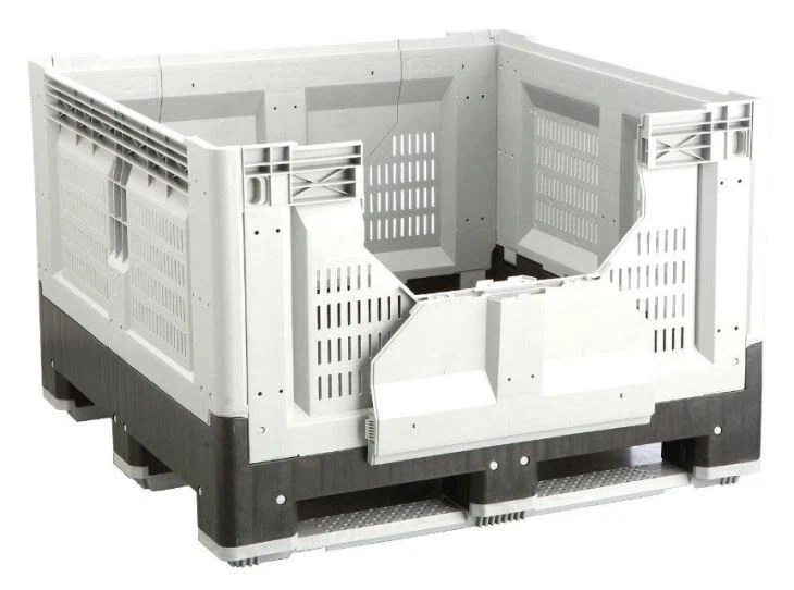 Mega Crates Collapsible Pallet Bins Rau Txiv Hmab Txiv Ntoo Thiab Zaub