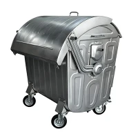 Galvanized Steel Bin Nrog Dome Lid - 4 Log